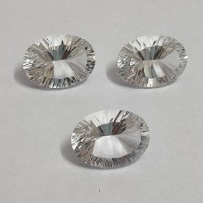 Crystal Quartz 18x13mm oval concave cut 8.9 cts